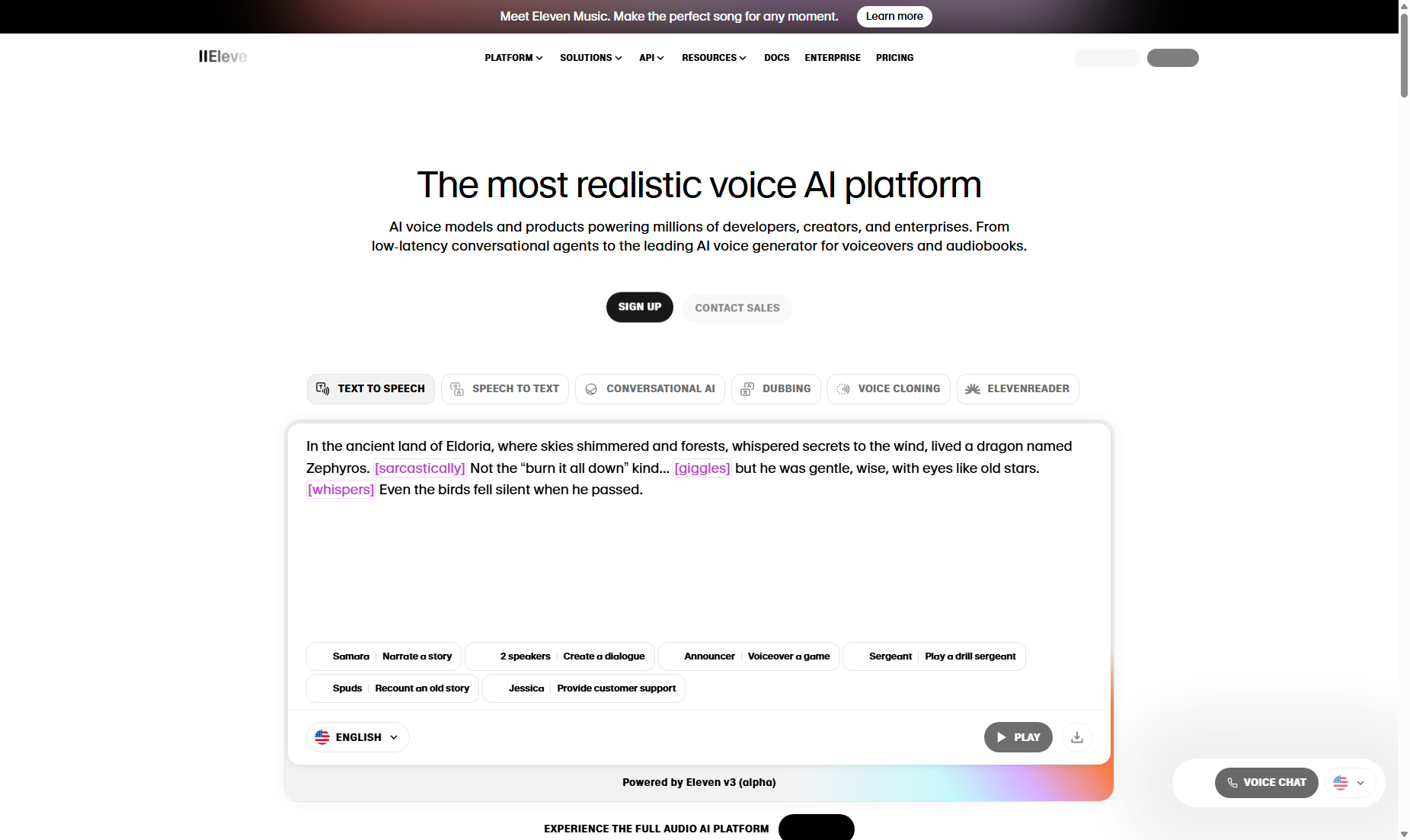 ElevenLabs AI Voice Generator