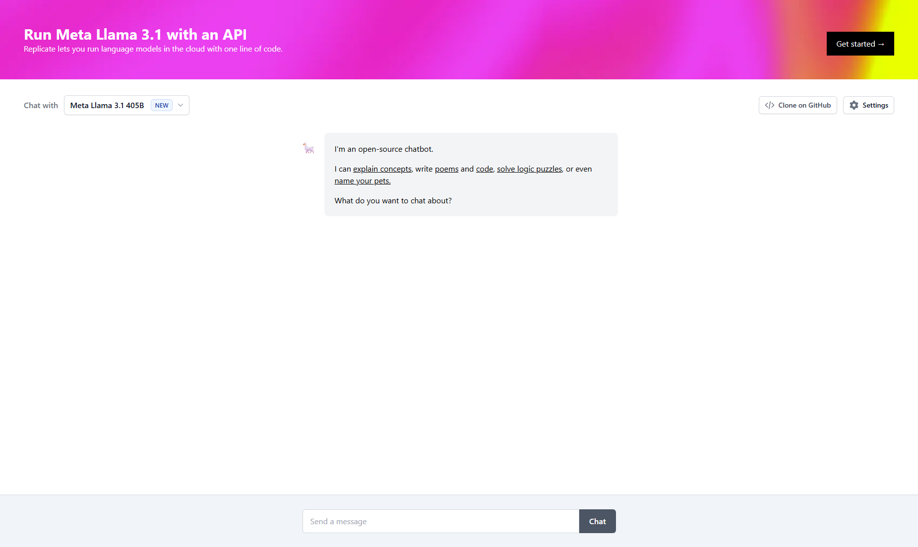 Meta Llama 3.1 on Replicate