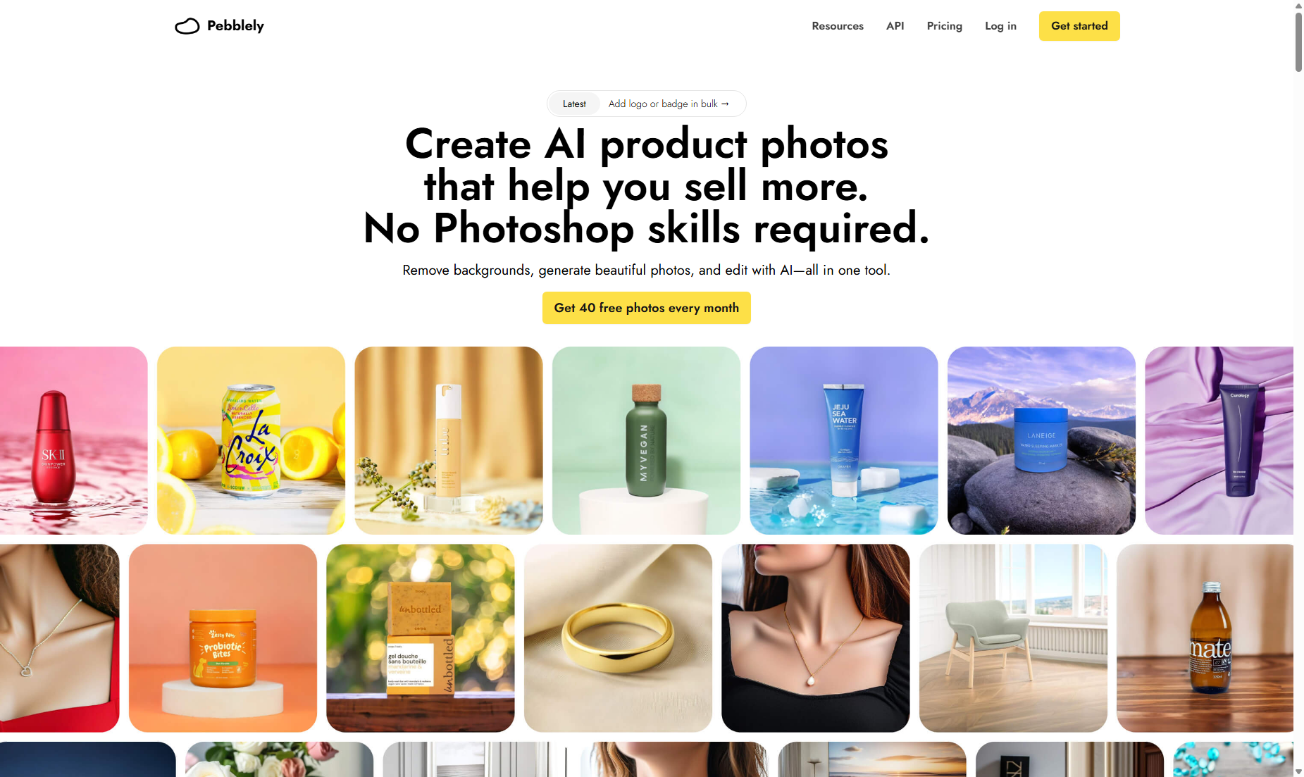 Pebblely AI Product Photography