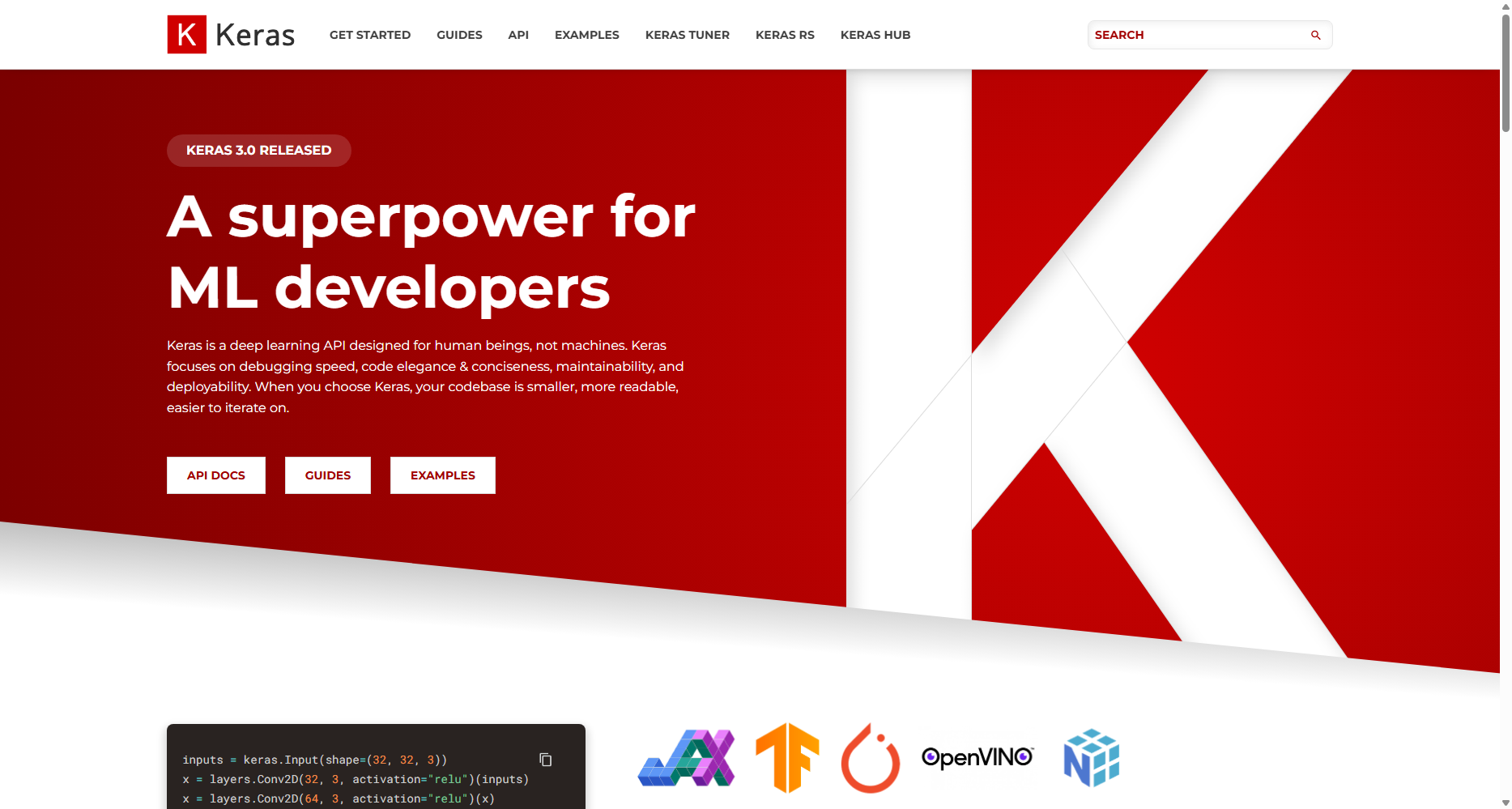 Keras: Deep Learning for humans