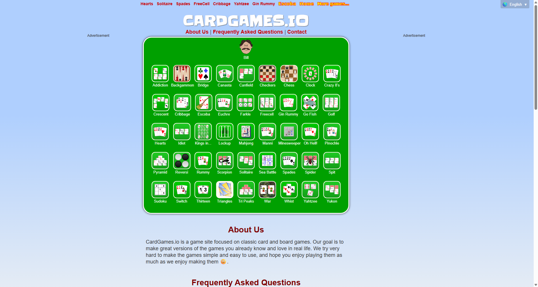 CardGames.io - 经典纸牌游戏在线平台