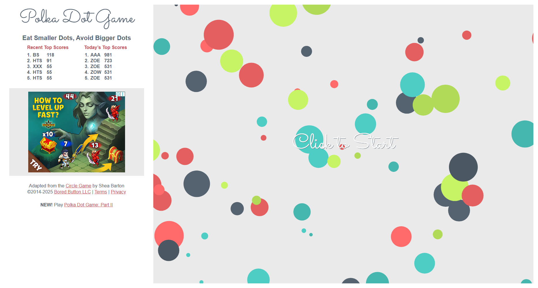 Polka Dot Game