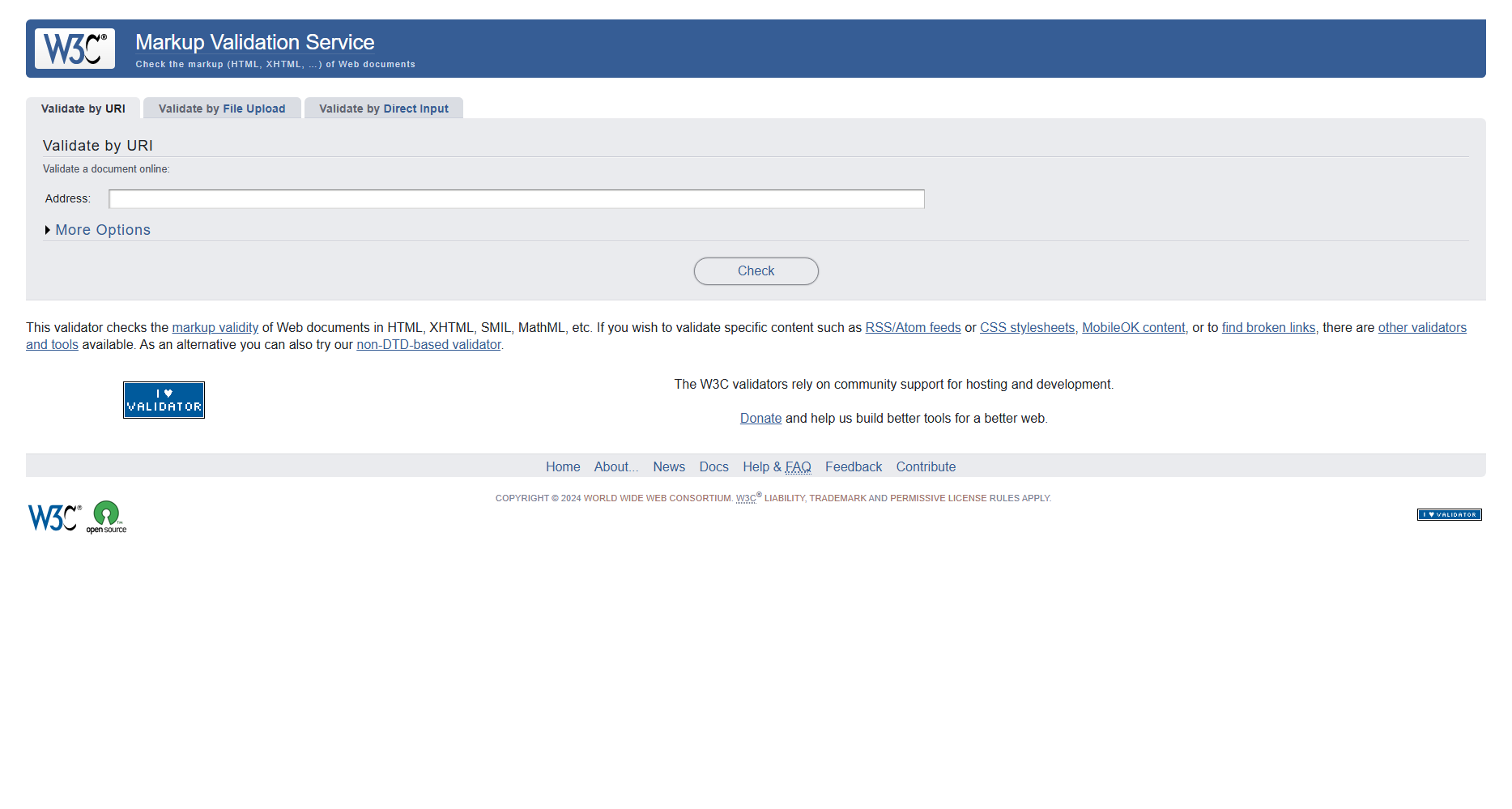 The W3C Markup Validation Service