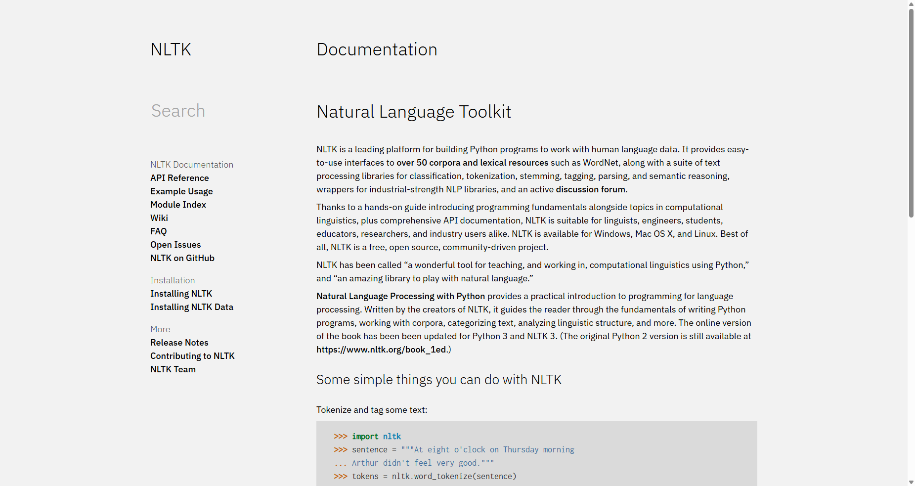 NLTK :: Natural Language Toolkit