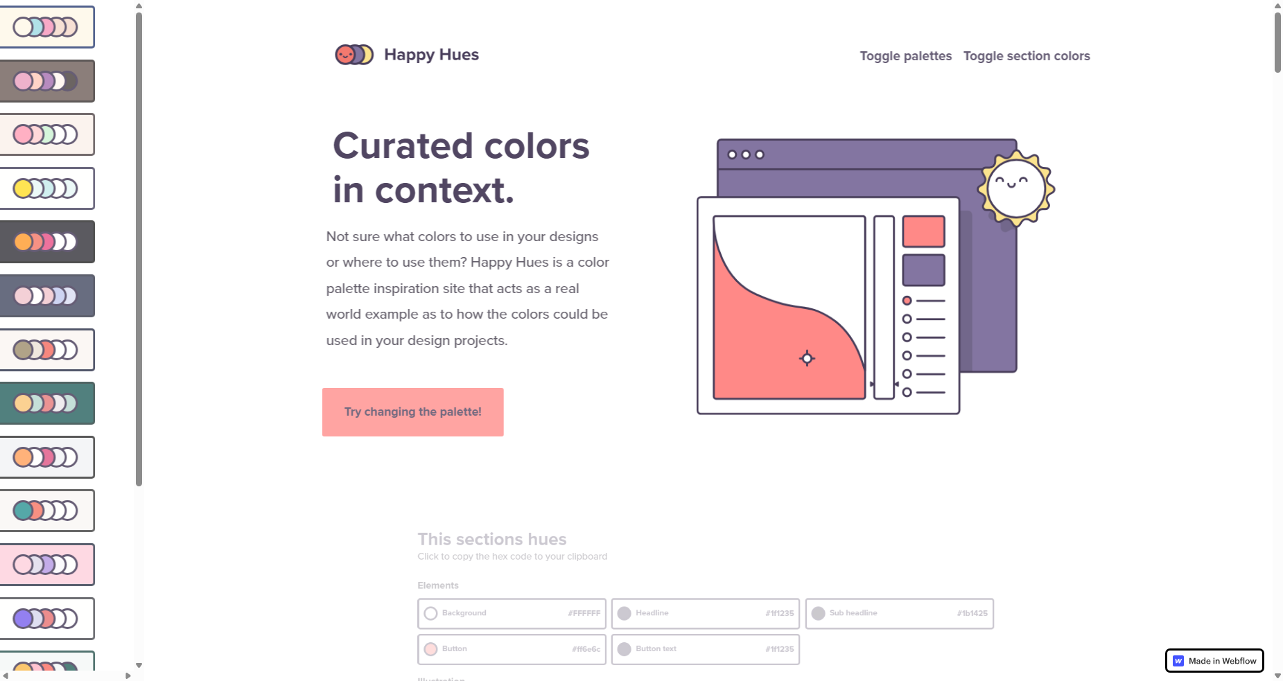 Happy Hues - Curated colors in context.