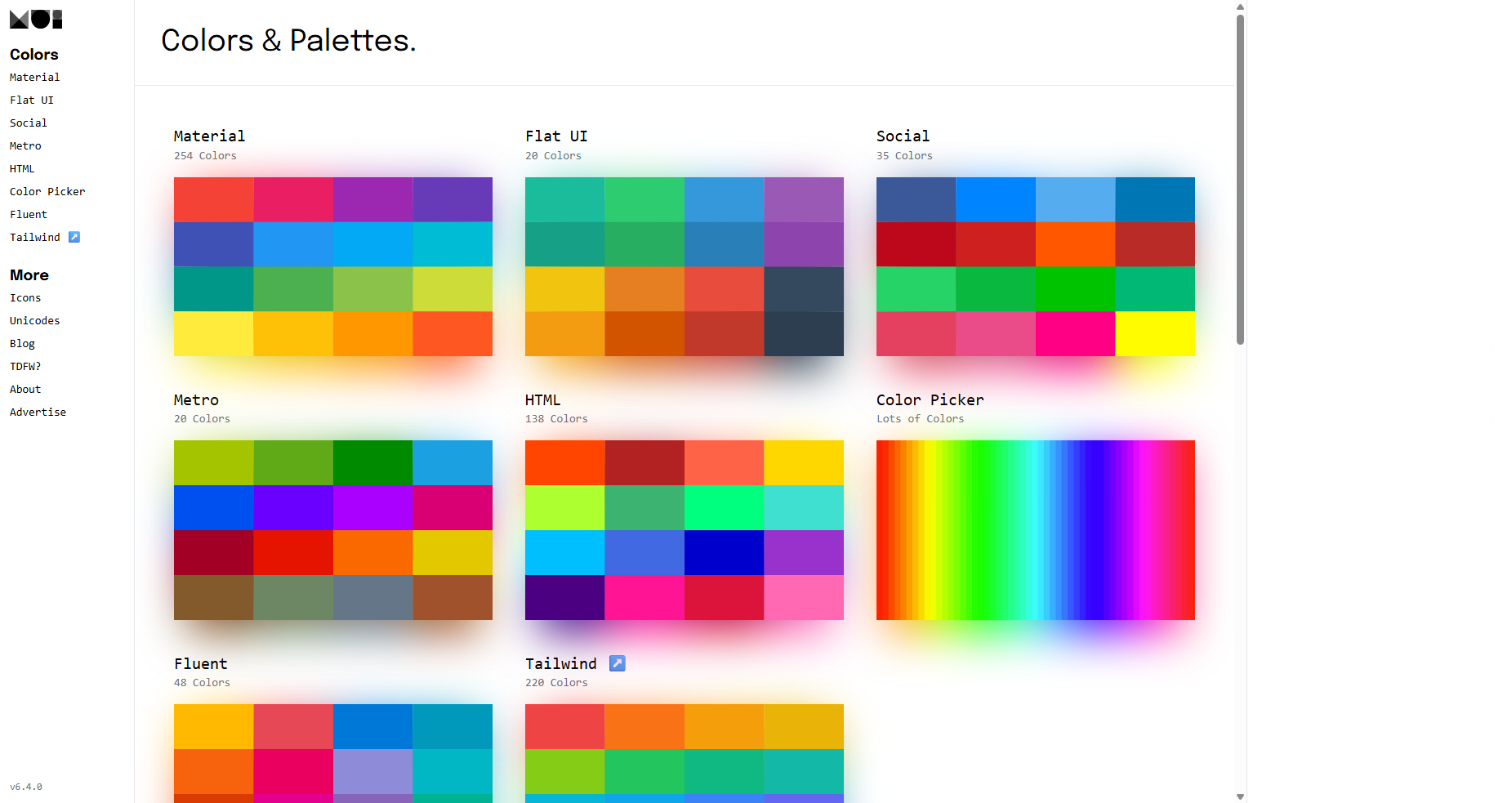 Material Design Color, Flat Colors, Icons, Color Palette