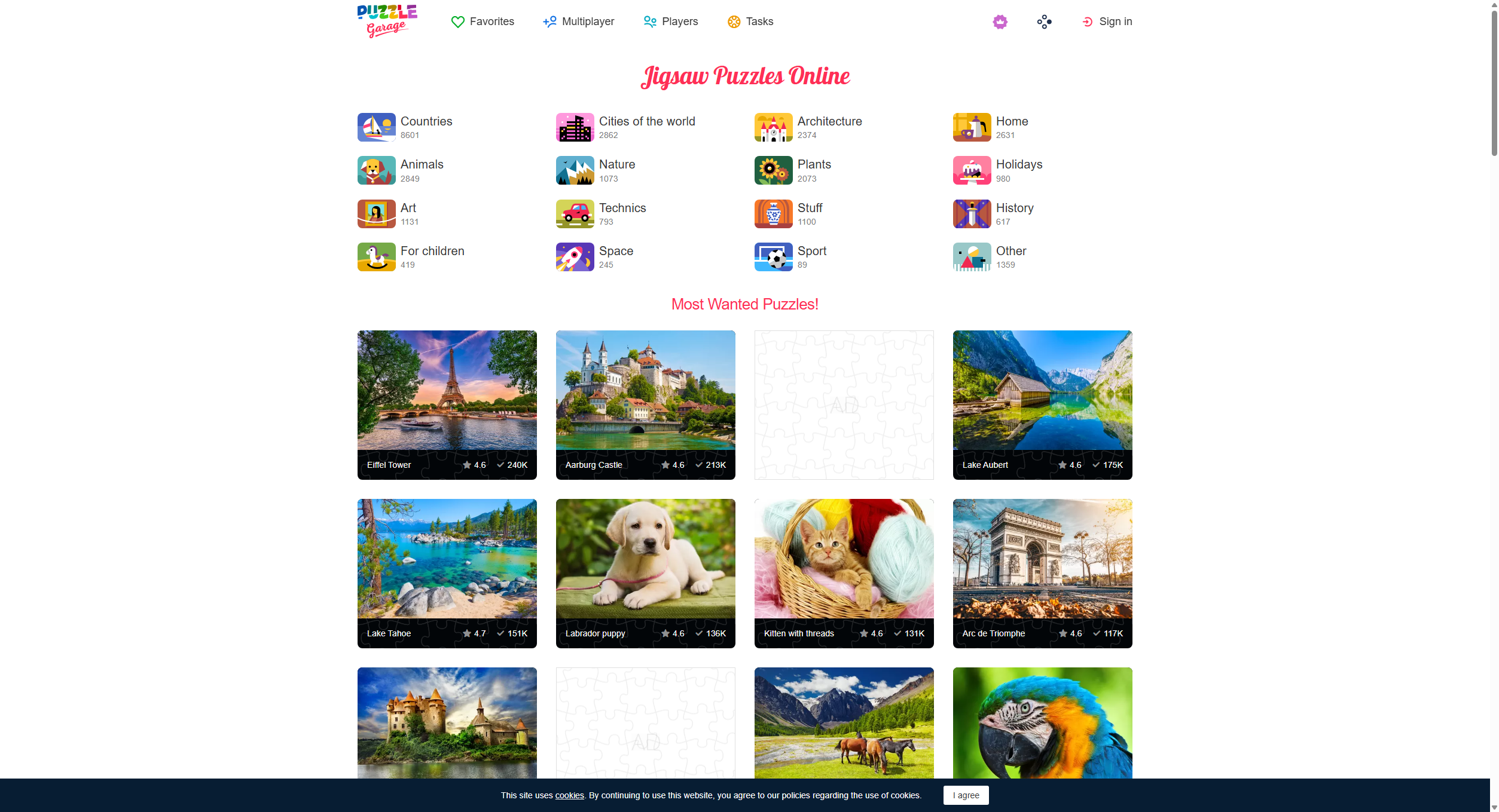 Puzzle Garage - Play Free Jigsaw Puzzles Online