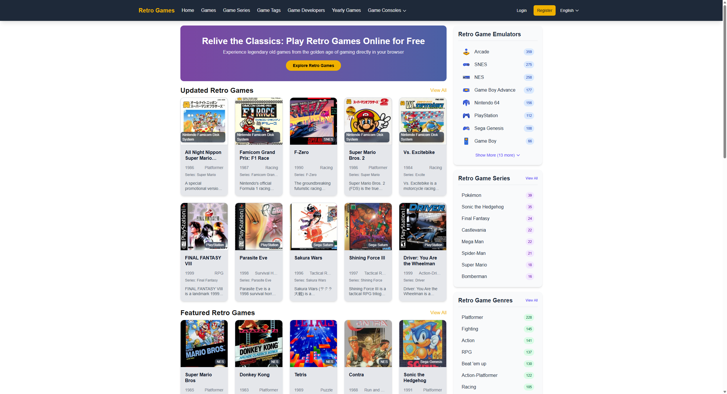 Retro Games - Play Free Classic Retro Games