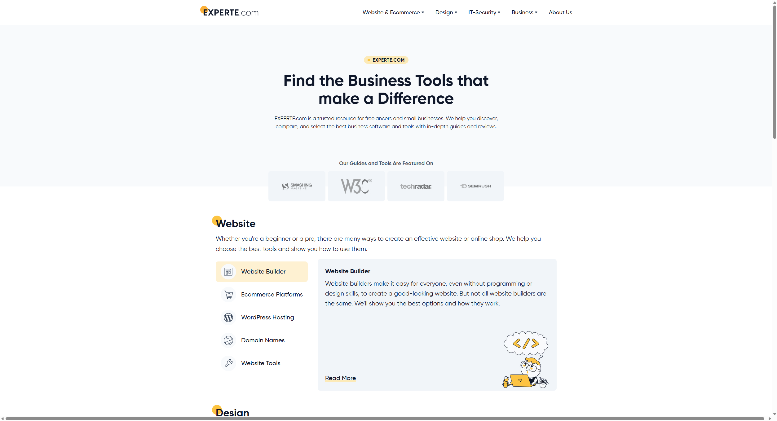 Find the Best Tools and Services for Your Business | EXPERTE.com