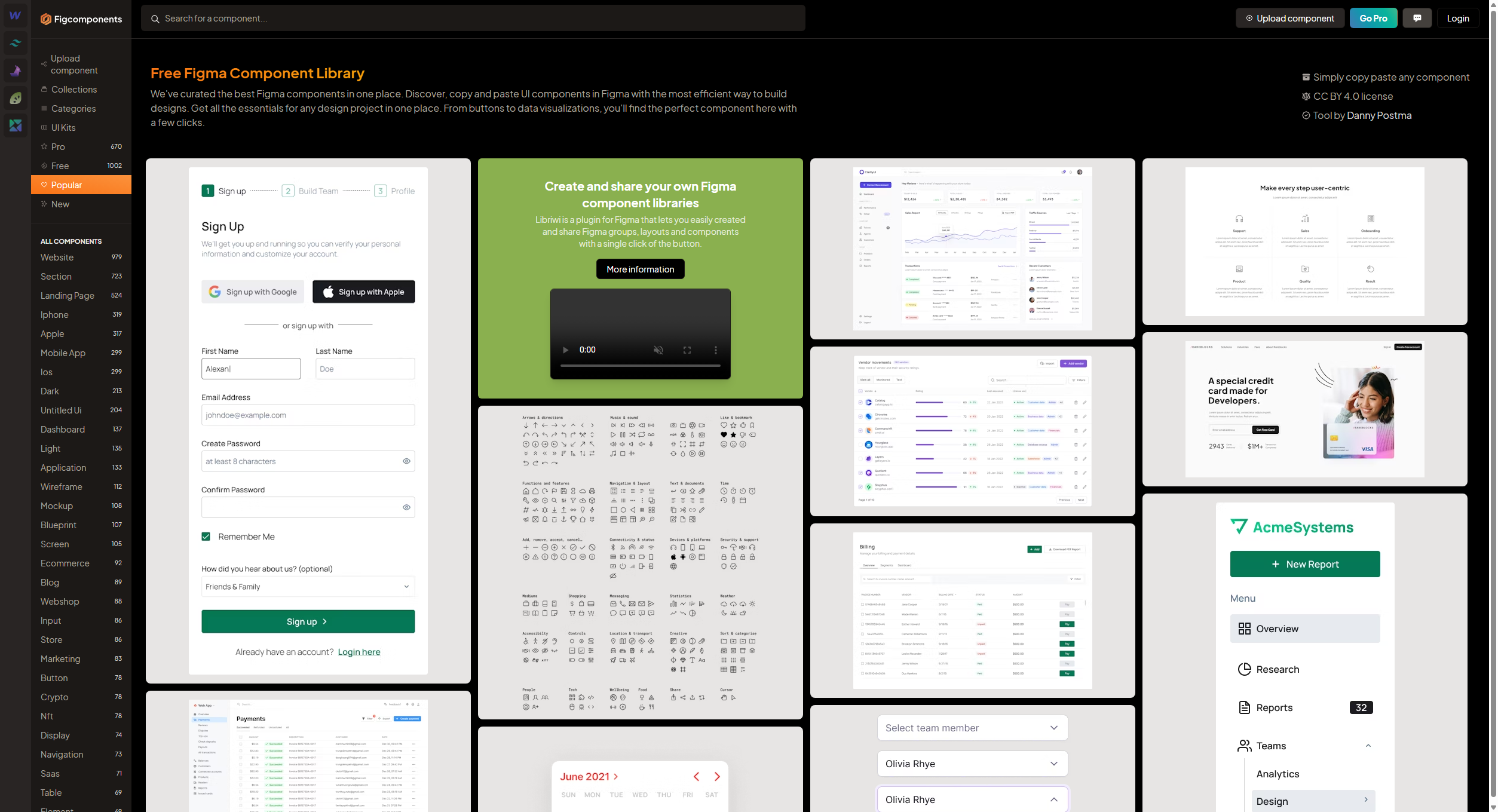 Free Figma Component Library