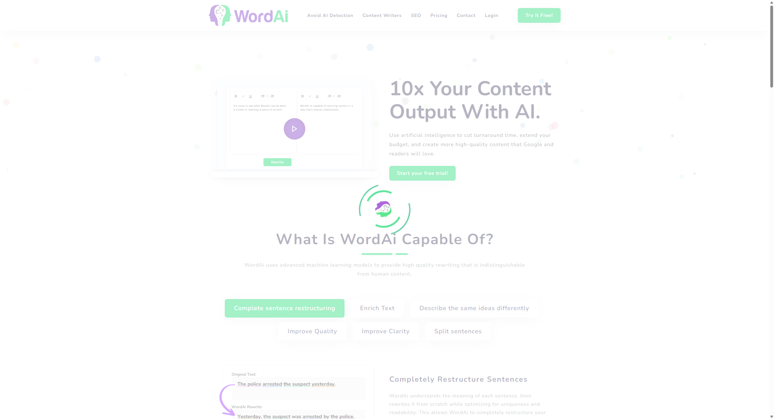 WordAi - AI Text Rewriter