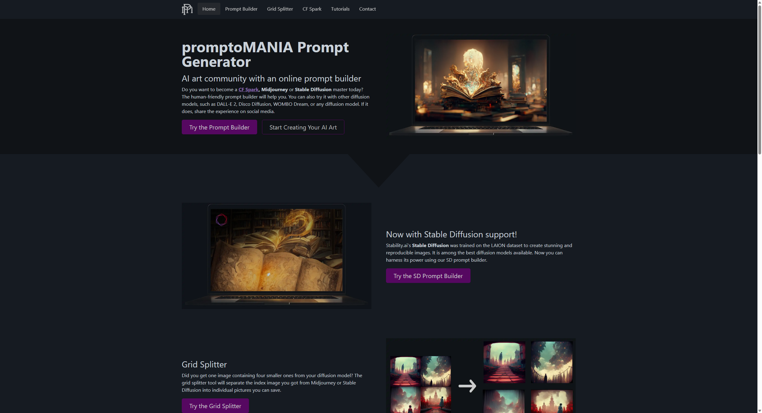 promptoMANIA: AI art community with prompt generator