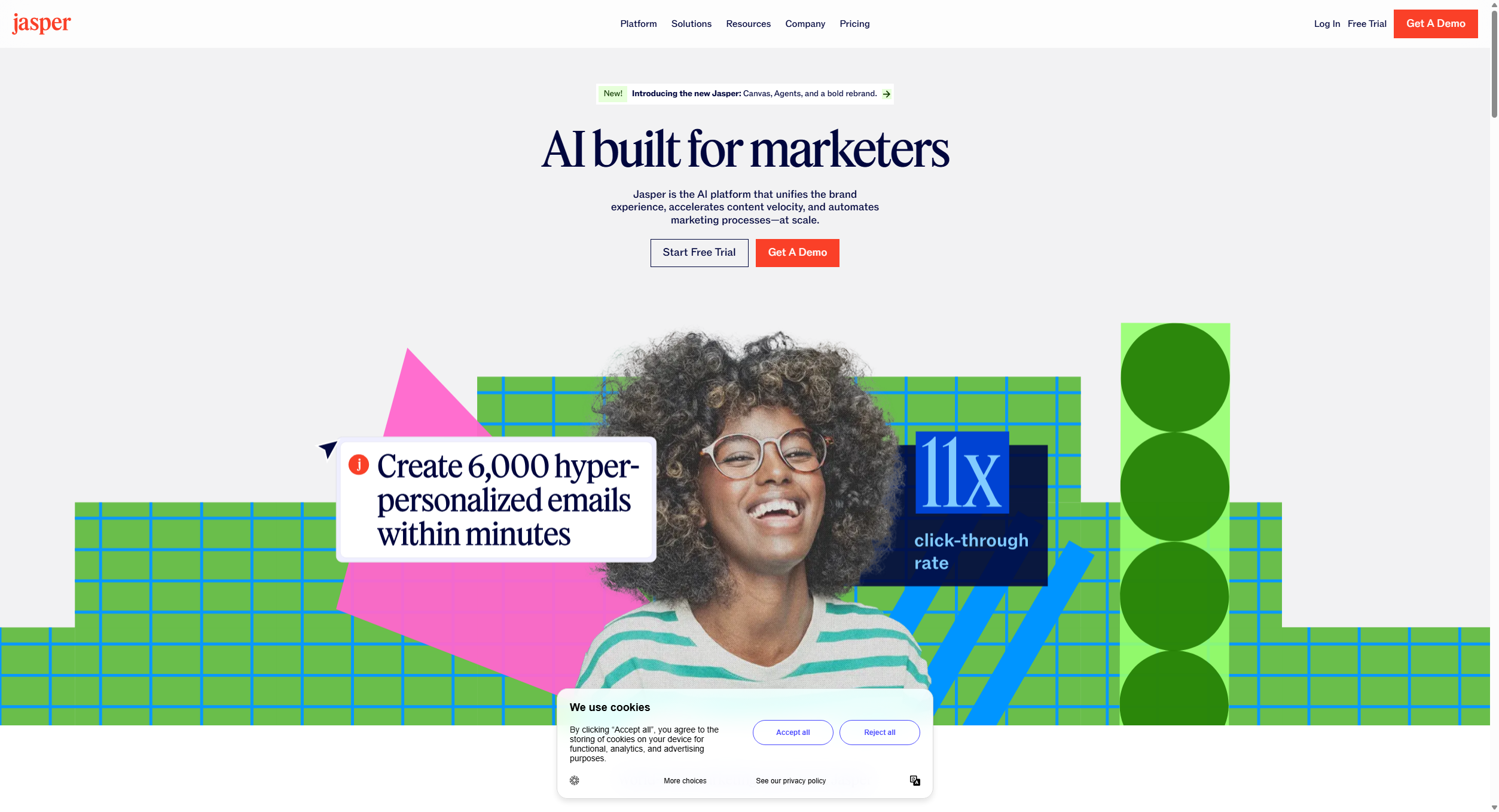 AI built for marketing | Jasper
