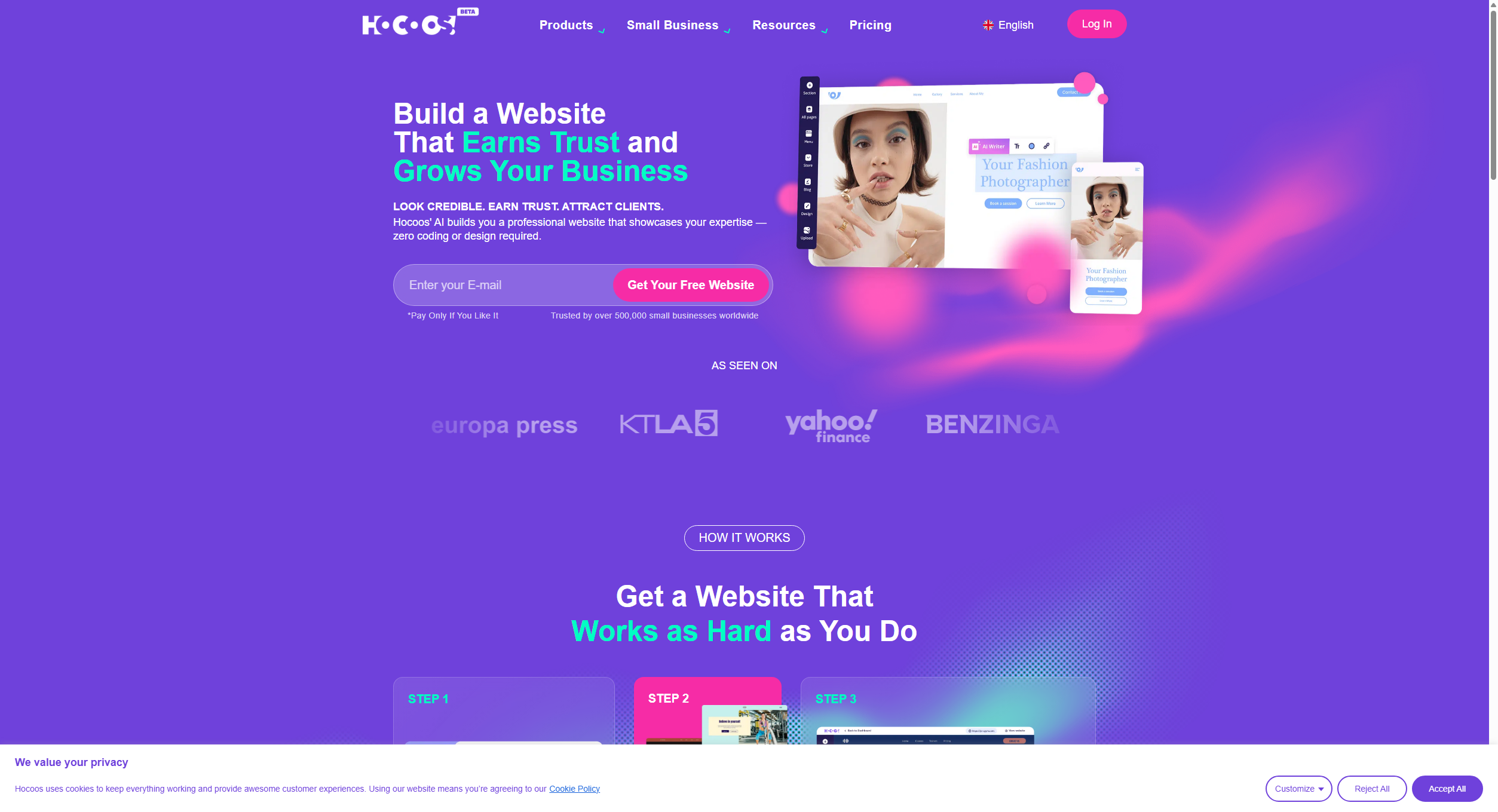 Hocoos AI Website Builder