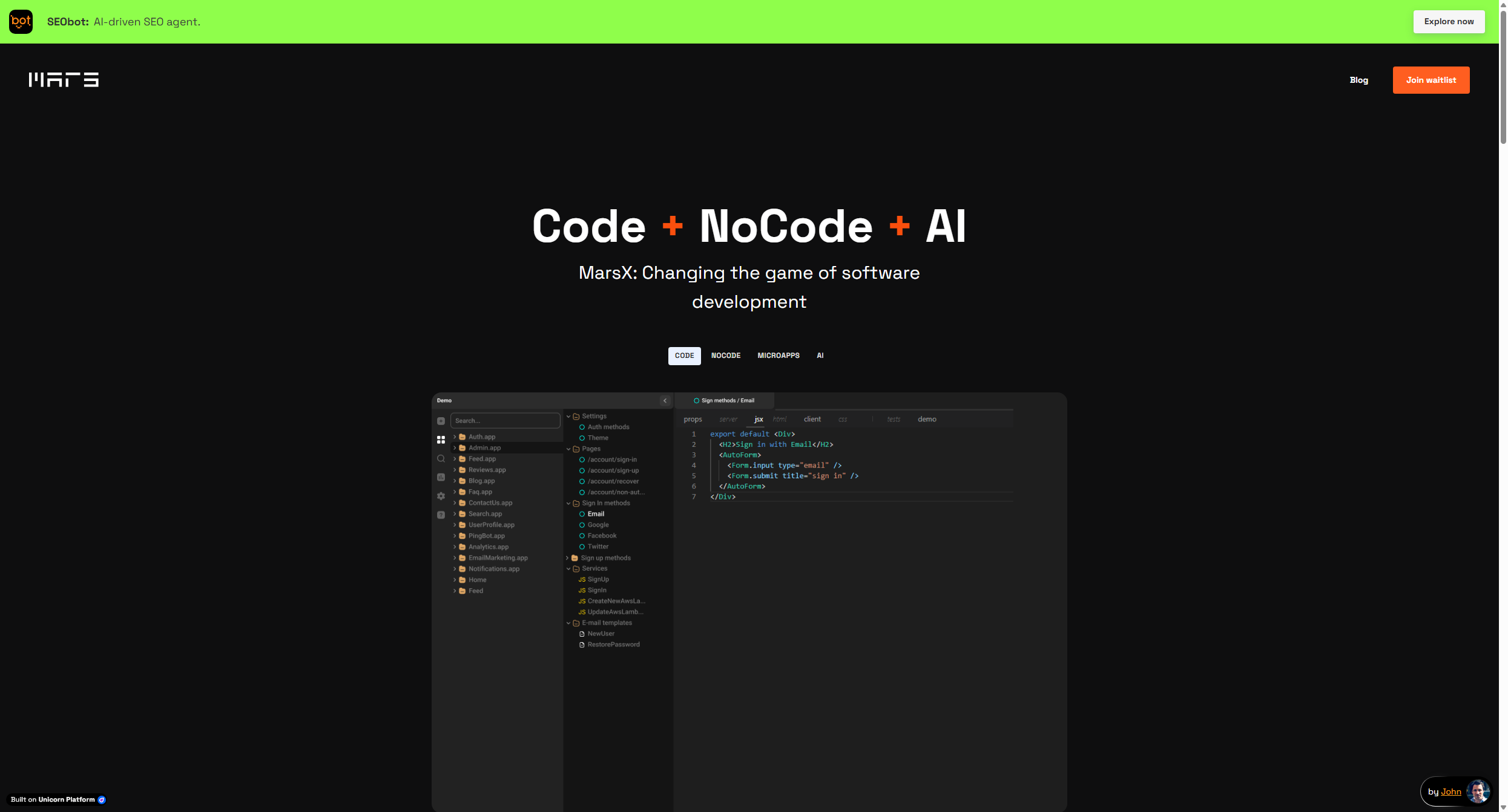 MarsX - AI Powered Development Tool