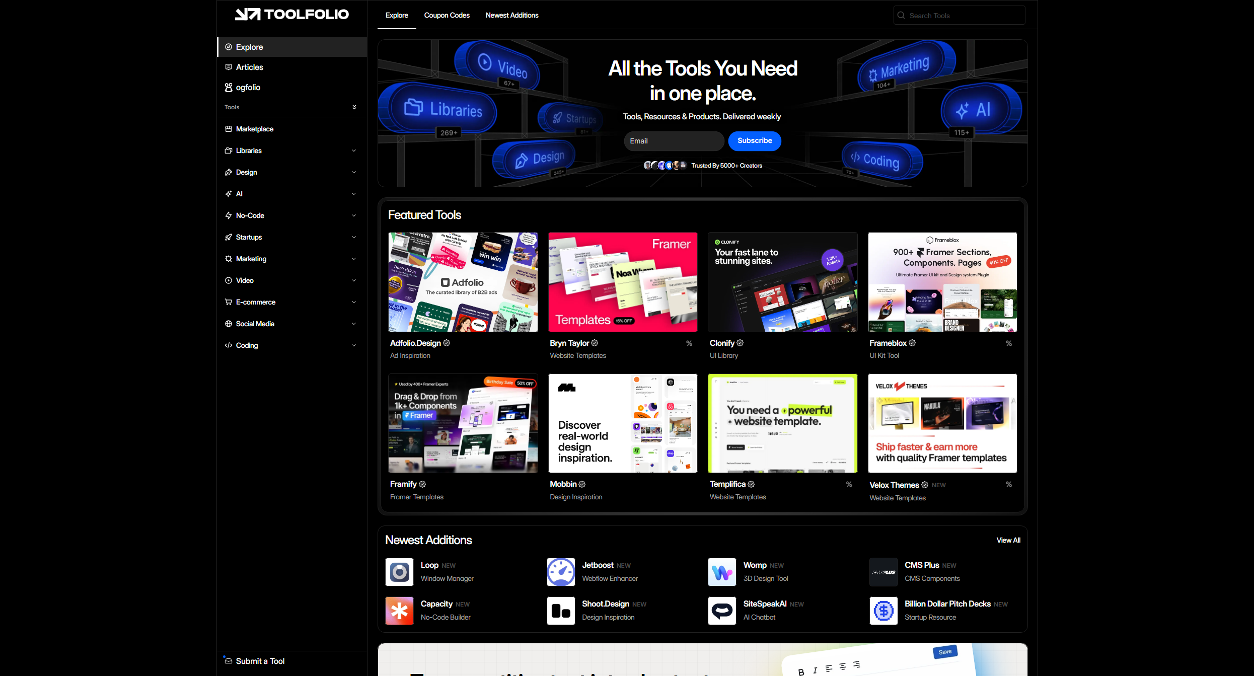 Toolfolio - All the Tools You Need in One Place